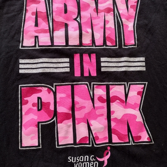 "SOLD 🪖 in PINK" Susan G Komen T-shirt - Picture 2 of 13